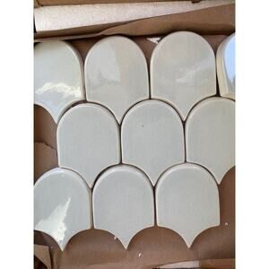 Walker Zanger Robert A.M. Stern Horizon Crackle Glazed Ceramic Mosaic Tile Fish